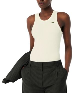 Lacoste Slim Fit Cotton Tank Top - Black