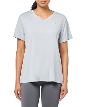 Under Armour Velocity Twist Short Sleeve V Neck T Shirt, - Gray