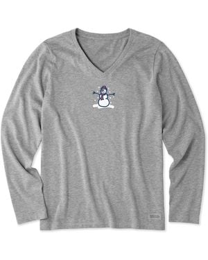 Life Is Good. Standard Crusher Tee - Gray
