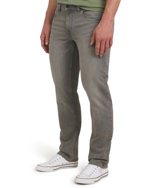 Quiksilver 5 Pocket Straight Fit Stretch Waist Denim Jeans - Gray