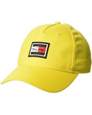 Tommy Hilfiger Signature Adjustable Baseball Cap Blazing Yellow