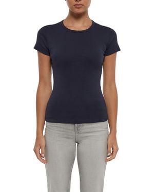 Three Dots Short Sleeve Top - Blue