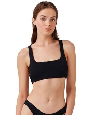 Gottex Standard Sensual Simplicity Square Neck Crop Top - Black