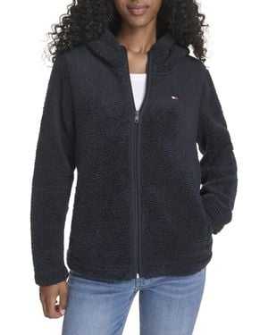 Tommy Hilfiger Sportswear Zip Hoodie Sherpa Jacket - Black