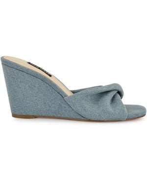 Nine West Nikhil Wedge Sandal - Blue
