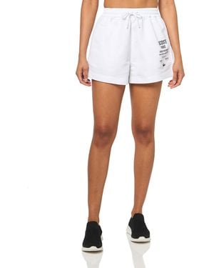 Lacoste Long Print Shorts - White