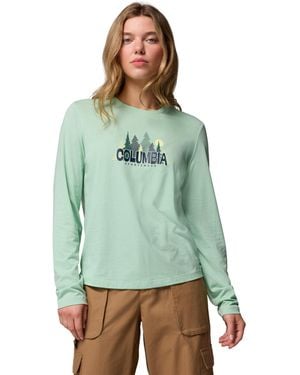 Columbia S Ruby Springs Graphic Long Sleeve Tee - Green