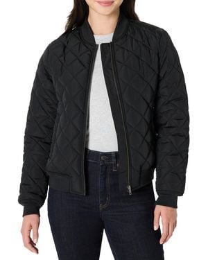 Amazon Essentials Chaqueta Acolchada de Estilo Bomber y de Corte Estándar Mujer - Negro