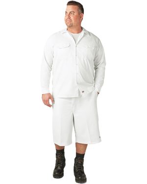 Dickies Long Sleeve Work Shirt - White