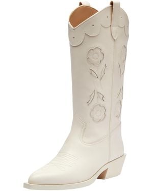 COACH Aria Tall Cowboy Boot Fashion - Natural