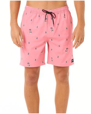 Rip Curl Hula Breach Volley Board Shorts - Pink