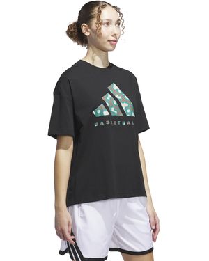 adidas Basketball Camouflage Logo T-shirt - Black