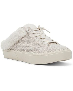 Anne Klein Courage Faux Fur Lined Faux Fur Slip-On Sneakers - White