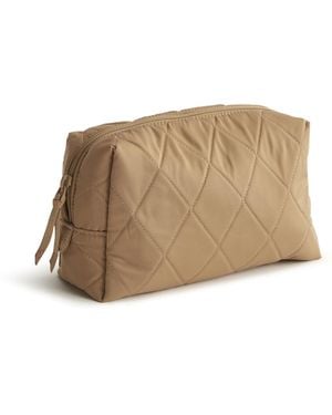 Vera Bradley Performance Twill Medium Cosmetic Makeup Organizer Bag - Brown