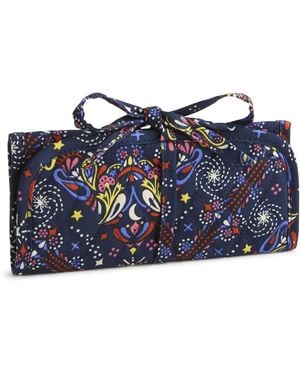 Vera Bradley Premium Cotton Jewelry Roll - Blue