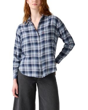 Levi's Lucas Flannel Long Sleeve Shirt - Blue