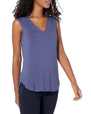 Amazon Essentials Daily Ritual Jersey Standard-fit V-neck Tank Top - Purple