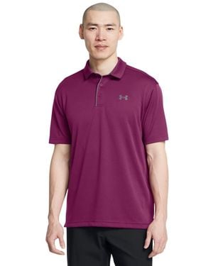 Under Armour Tech Golf Polo Shirt, - Purple