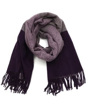 Michael Kors Colorblock Signature Double Face Wrap - Blue