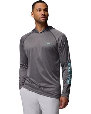 Columbia S Pfg Terminal Tackle Long Sleeve Fishing Hoodie - Gray