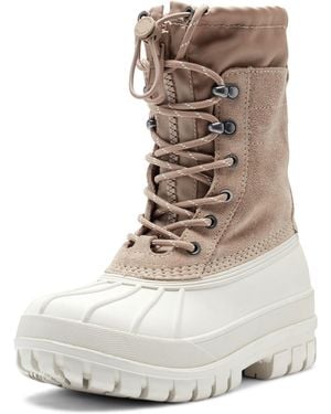 HUNTER Skylar Boots Ivory/ Suede, Leather - Black