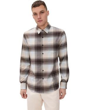 Vince Missoula Plaid French Placket L/s Shirt - Multicolor