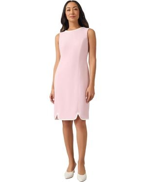 Kasper Combo Sheath Dress W/princess Seam - Pink