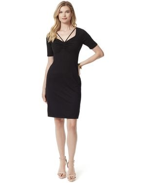 Jessica Simpson Anisa Rushed Sweetheart Neck Dress - Black