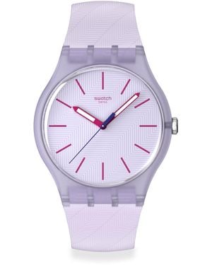 Swatch Casual Watch Purple Bio-sourced Quartz Lavendaze