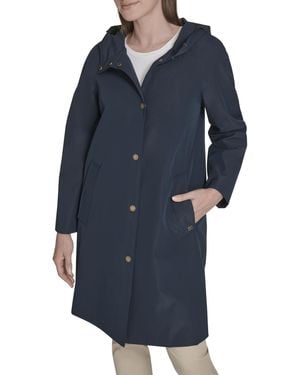 Tommy Hilfiger Snap Front Raincoat - Blue