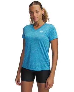 Under Armour Tech Twist V-Neck Short Sleeve Midnight - Blue