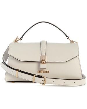 Guess Queensland Top Handle Flap - Bianco