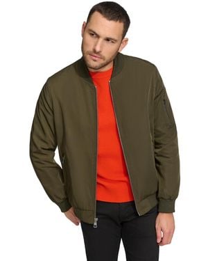 Calvin Klein Lightweight Water Resistant Flight Bomber Jacket - Green