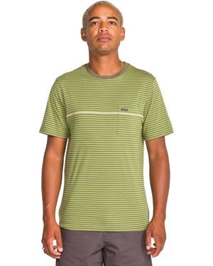 Volcom Shirt – Soft Cotton Short Sleeve Tee With Yarn-dye Stripe - Green