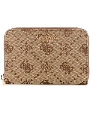 Guess Melinda Medium Zip Around Wallet - Brown