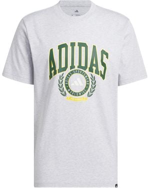 adidas Varsity Crest Graphic T-shirt - Gray