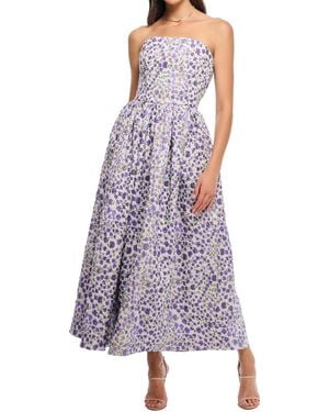 Shoshanna Midnight Jacquard Dana Dress - Purple
