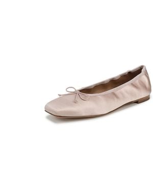 Vince S Darla Ballet Flat Casa Rosa Pink Satin 5.5 M - Natural