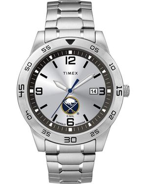 Timex Tribute Nhl Citation 42mm Watch – Buffalo Sabres With Stainless Steel Expansion - Gray