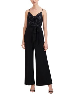 BCBGeneration Sleeveless Cowl Neck Wide Leg Jumpsuit - Black