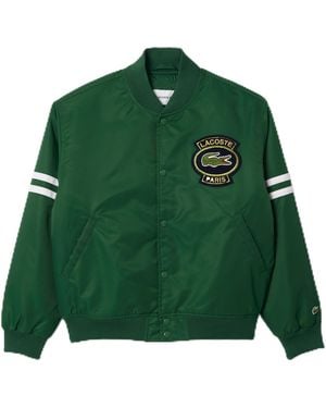 Lacoste Bomber Jacket W/croc Badge - Green