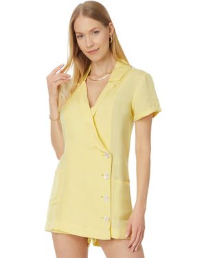 Show Me Your Mumu Bicoastal Blazer Romper - Yellow