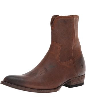 Frye Austin Inside Zip Western Boot - Brown