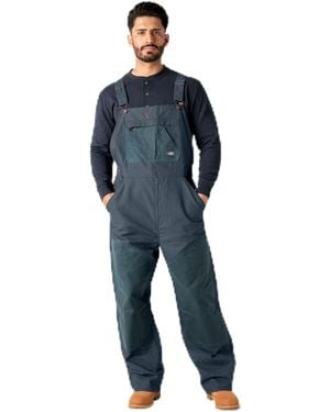 Dickies 's Relaxed Fit Waxed Canvas Bib Overalls - Blue