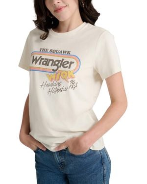 Wrangler X Stranger Things Welcome To The Upside Down Ringer Tee - Natural
