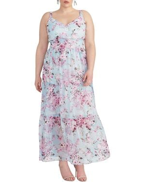 Rachel Roy Plus Size Adrena Chiffon Maxi Dress - Multicolor