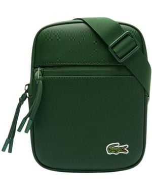 Lacoste S Lcst Small Flat Crossbody Bag - Green