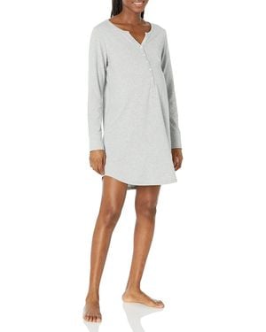 Amazon Essentials Camicia da Notte Premaman e per Allattamento Donna - Grigio