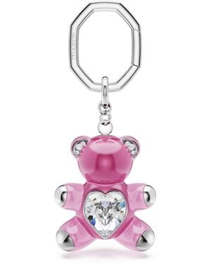 Swarovski Teddy Portachiavi Rodio lucido Rosa