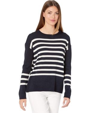 Pendleton Striped Merino Crew Neck - Blue